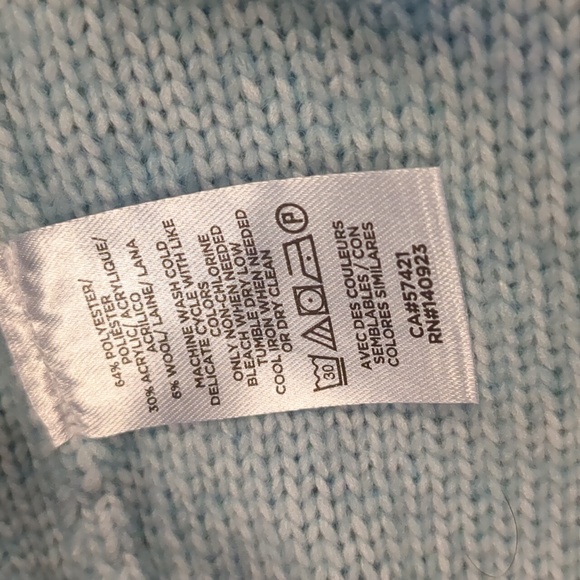 Loft Cable and Popcorn Stitch Raglan Sleeve Crewneck Teal Sweater SP - Picture 5 of 9